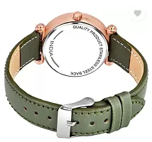 Stylish Green Genuine Leather Analog Watches For Women-thumb2