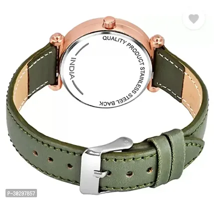 Stylish Green Genuine Leather Analog Watches For Women-thumb3