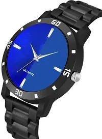 Stylish PU Blue Analog Watch For Men-thumb2