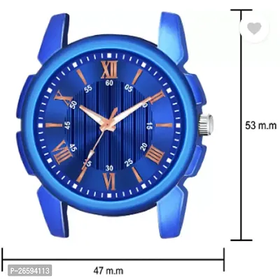 Stylish Blue PU Analog Watches For Men-thumb4