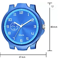 Stylish Blue PU Analog Watch For Men-thumb3