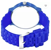 Stylish Blue PU Analog Watches For Men-thumb1