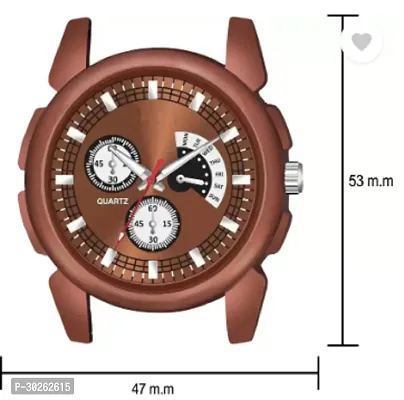 Stylish Brown PU Analog Watch For Men-thumb4