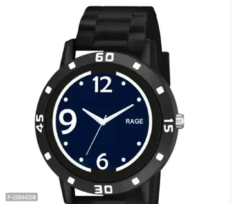 Stylish Black PU Analog For Men-thumb2