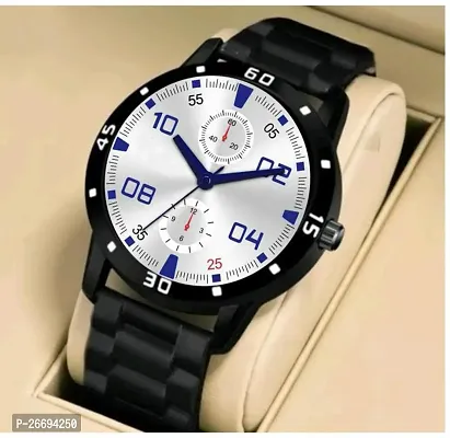 Stylish PU White Analog Watch For Men