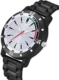 Stylish Black PU Analog Watch For Men-thumb2