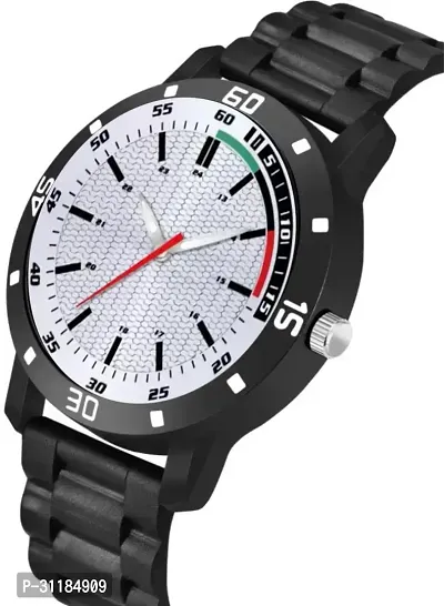 Stylish Black PU Analog Watch For Men-thumb3