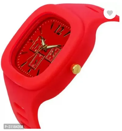 Stylish Red PU Analog Watch For Men-thumb3