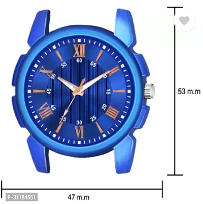 Stylish Blue PU Analog Watch For Men-thumb4