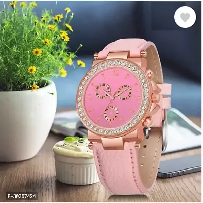 Stylish Genuine Leather Analog Watch For Women-thumb0