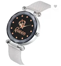 Stylish Black PU Analog Watches For Women-thumb1