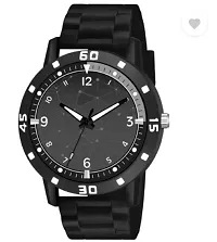 Stylish Black PU Analog Watches For Men-thumb1