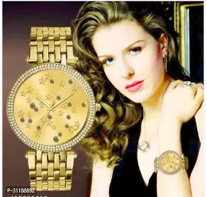 Miss Perfect Analog Star Gold Women Wrist Watch-thumb0