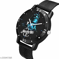 Stylish Black PU Analog Watches For Men-thumb1