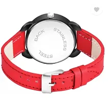 Stylish Red Genuine Leather Analog Watches For Women-thumb2