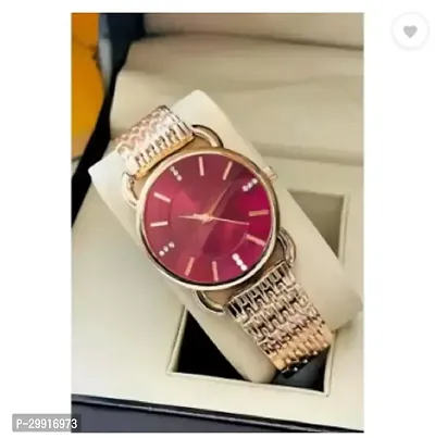 Stylish Golden Metal Analog Watches For Women