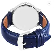 Stylish Blue Genuine Leather Analog Watches For Men-thumb2