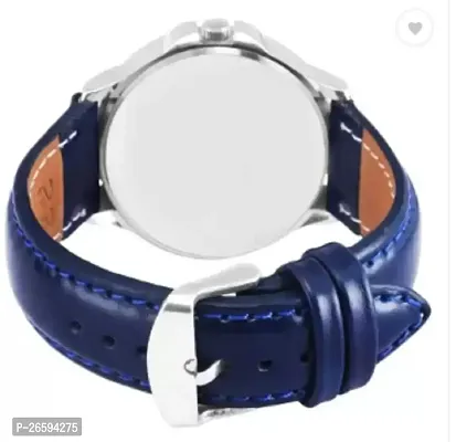 Stylish Blue Genuine Leather Analog Watches For Men-thumb3