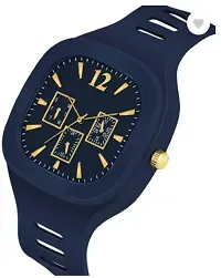 Stylish Blue PU Analog Watches For Men-thumb4