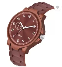 Stylish Brown PU Analog Watches For Men-thumb2