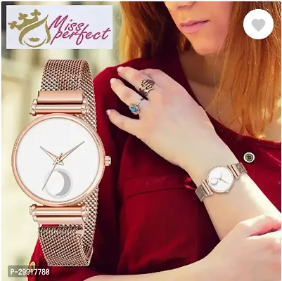 Stylish White Metal Analog Watches For Women-thumb0