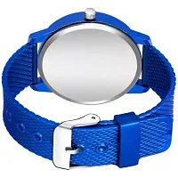 Stylish Blue Pu Analog Watch For Men-thumb2