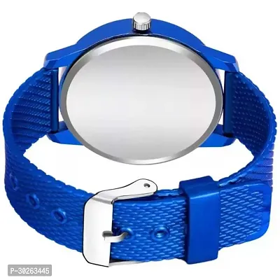 Stylish Blue Pu Analog Watch For Men-thumb3