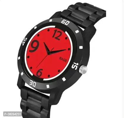 Stylish Black PU Analog Watch For Men-thumb3