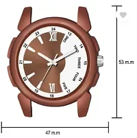 Stylish Brown PU Analog Watches For Men-thumb3