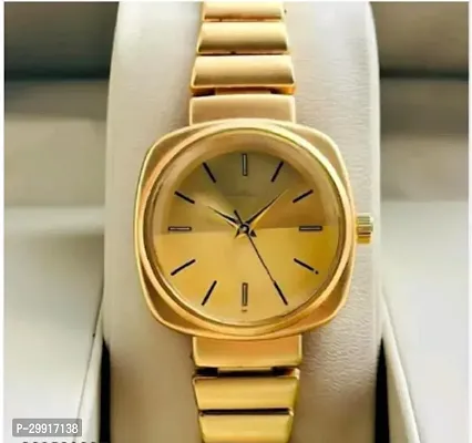 Stylish Golden Metal Analog Watches For Women-thumb4