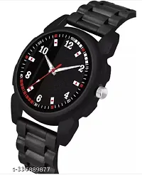 Stylish Black PU Analog Watches For Men-thumb2