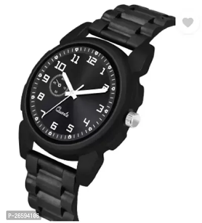 Stylish Black PU Analog Watches For Men-thumb3