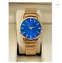 Stylish Golden Metal Analog Watches For Women-thumb2