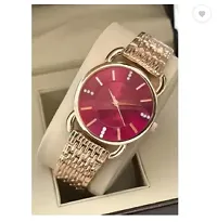 Stylish Golden Metal Analog Watches For Women-thumb1