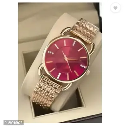 Stylish Golden Metal Analog Watches For Women-thumb2