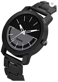 Stylish Black PU Analog Watches For Men-thumb1