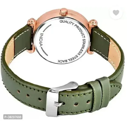 Stylish Green Genuine Leather Analog Watches For Women-thumb2