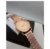 Stylish Golden Metal Analog Watches For Women-thumb3