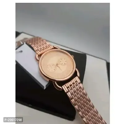 Stylish Golden Metal Analog Watches For Women-thumb4