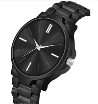 Stylish Black PU Analog Watch For Men-thumb2