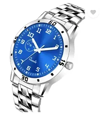 Stylish Blue Metal Analog Watches For Men-thumb1