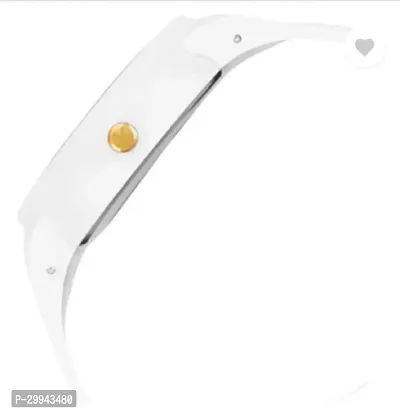 Stylish White PU Analog For Men-thumb2