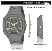 Stylish Grey PU Analog Watches For Men-thumb2