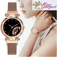 Stylish Black Metal Analog Watches For Women-thumb2