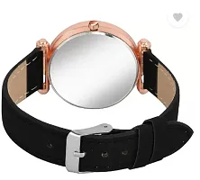 Women New Black Peacock Design Dial Leather Belt-thumb1