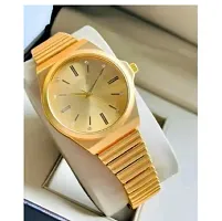 Stylish Golden Metal Analog Watches For Women-thumb3