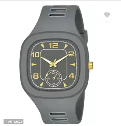 Stylish Grey PU Analog For Men-thumb2