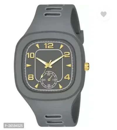 Stylish Grey PU Analog Watches For Men-thumb0