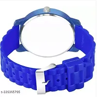 Stylish Blue PU Analog Watches For Men-thumb3