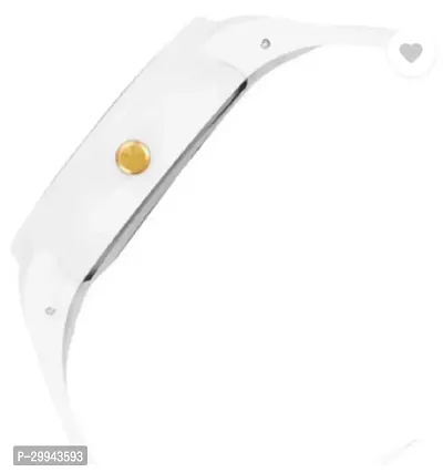 Stylish White PU Analog For Men-thumb2